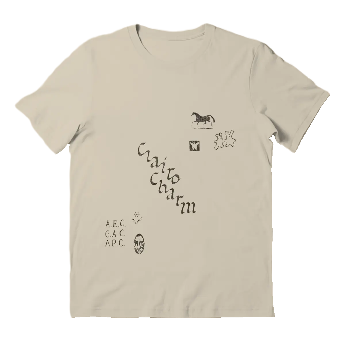 Clairo charm T-Shirt Cotton Fabric Menswear Top Unisex Retro Casual Tee