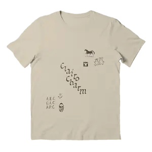 Clairo charm T-Shirt Cotton Fabric Menswear Top Unisex Retro Casual Tee