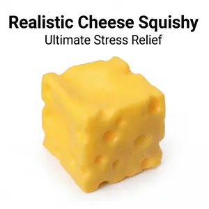 Super Cheesy - Squeeze This Big, Fun, Squishy, Slow Rising, Extra Soft Giant Block of Cheese for Stress Relief - Original Sensory / Fidget Novelty Toy and Gift for Kids and Adults