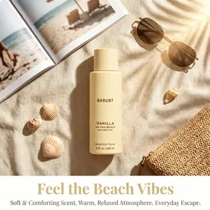 Vanilla Beach Hair and Body Mist - Warm Vanilla Coconut Fragrance Spray, Lightweight Refreshing Mist for Hair & Skin, Long-Lasting Tropical Scent, Summer Beach-Inspired Body Spray - 8.11 fl oz