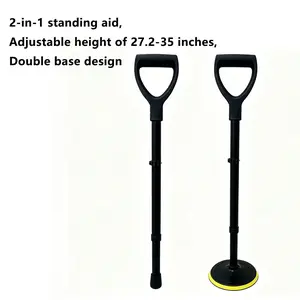2-in-1 standing aid, adjustable height 27.2-35 inches, dual base design! Indoor/outdoor universal stand up assist, suitable for all scenarios, ergonomic D-shaped grip: comfortable grip, effortless borrowing