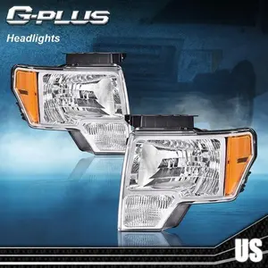 1 Pair Headlights Headlamps Head Lights Assemblies Fit For 2009-2014 Ford F150