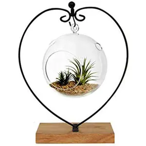 Hanging Ornament Display Rack Stand Hook Chrismas Ornament Party Decoration Holder Pot Hanging Terrarium Home Office Decor Hanger (1, Rectangle)