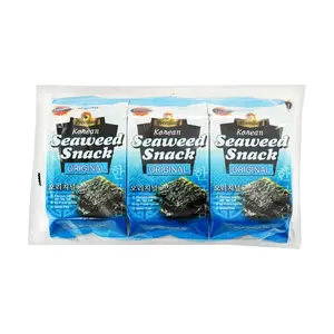 J-BASKET Korean Roasted Seaweed Snacks - Original Flavor, 3 Packs (15g Each) - Healthy & Delicious Gim for Snacking