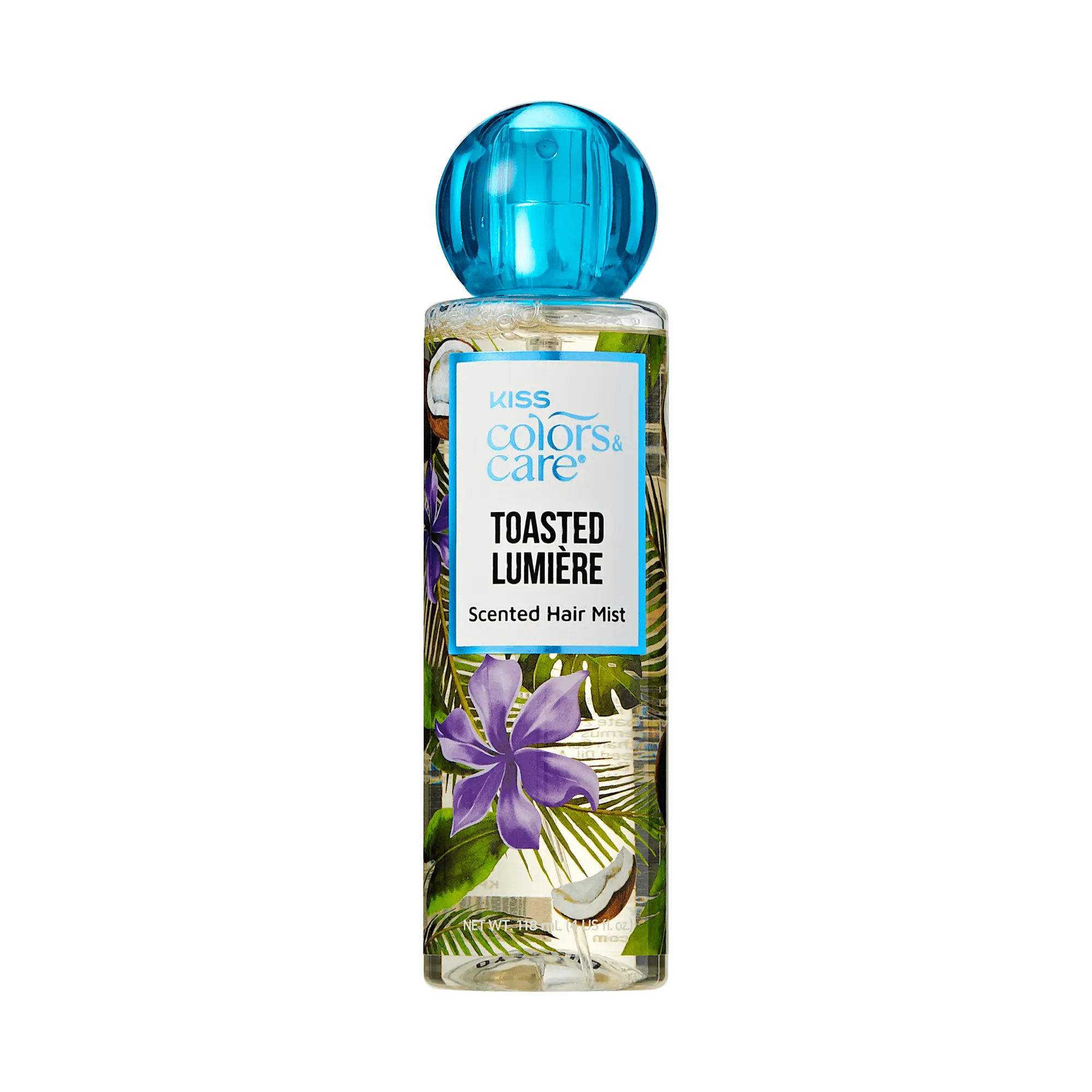 Kiss Colors & Care Clean Fragrance Hair Veil Mist | Toasted Lumière, Scented Hair Mist, Eau de Parfum, 4 oz, Hair Care