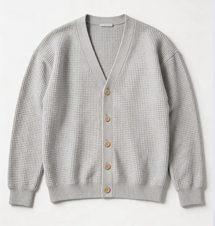 Buttondown henley cardigan suitable for wearing in various occasions, such as family, school, vacation, party and work