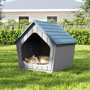 Clawsable Outdoor Cat House Weatherproof - Resin Insulated Shelter with Air Holes, Easy Clean & Install, Waterproof for Summer, Fully Insulated for Feral Stray Cats, Great for Indoor Outdoor Cat Bed