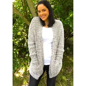 Wrap in Popcorn Cardigan- Grey