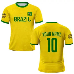 2025 Personalized Brazil Soccer Jersey for Fans - Custom Men Women Uniform Shirt with Name Number Logo - National Soccer Jersey Kit