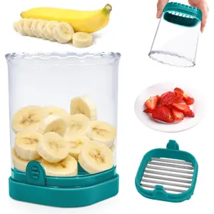 Fruit Slicer Cup: Strawberry Slicer, Strawberries Cutter Cup, Speed Cutter for Banana Grape Egg Kitchen Portable Slicing Tool(Dark Blue) magic  peeler food gadget multifunctional vegetable chopper