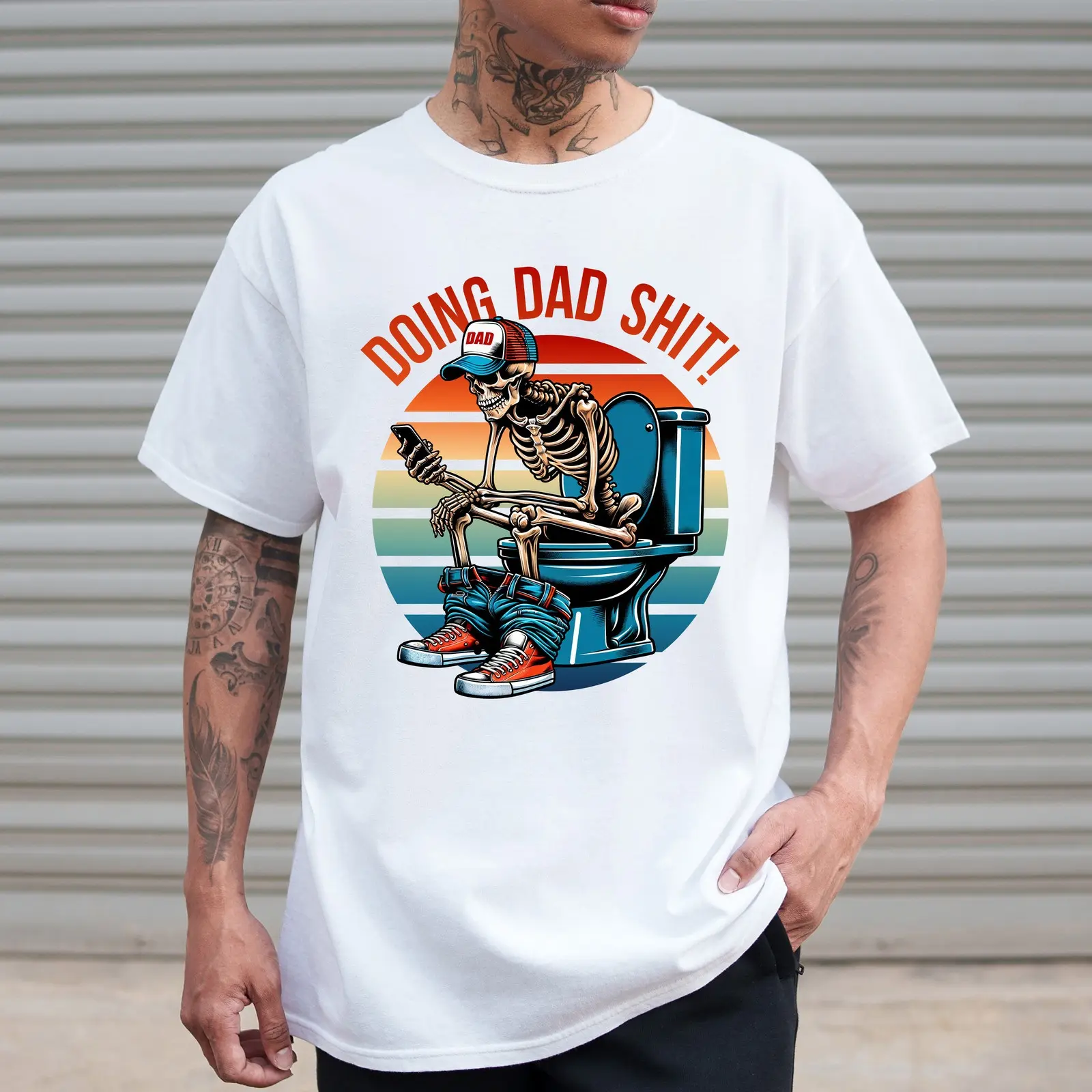 Funny Dad Shirt, Father's Day Gift, Daddy Birthday Tee, Gift For Dad, Daddy Tee, Husband Shirt, Skeleton Tee, Step Dad Shirt
