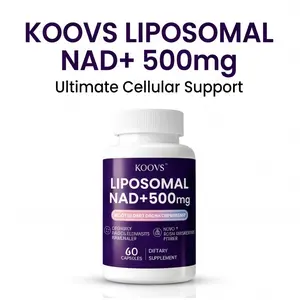 KOOVS Liposomal NAD+ Supplement (60 capsules), supporting Ultimate Cellular Support; effectively enhancing cellular energy, delaying signs of aging, and optimizing cognitive function