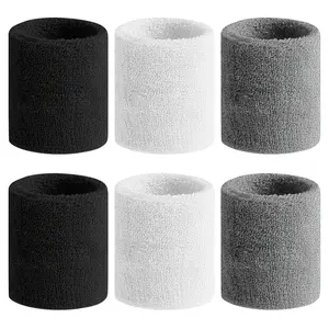 Unisex Sports Sweatband - Made of moisture-wicking cotton terry cloth, suitable for tennis, basketball, running, gym workouts, and other sports.