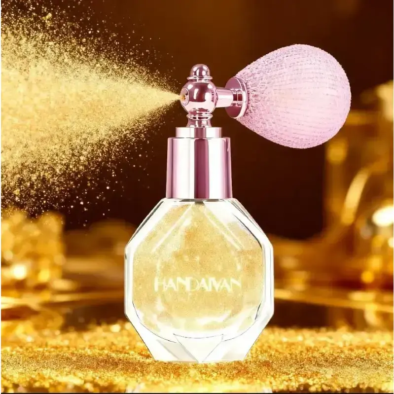 Women's Shimmer Glitter Face Highlighter Spray - 30ml Cosmetic Makeup, Radiant Glossy Finish, for Face/Body/Hair, Daily & Party Looks