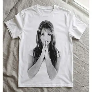 Vintage Pop Icon Graphic Tee Aesthetic Y2K Shirt | Retro Celebrity Style T-Shirt | Minimal Black White Portrait Tee | 90s 2000s Fashion Outfit | Streetwear Trend | Gift for Pop Culture Lovers