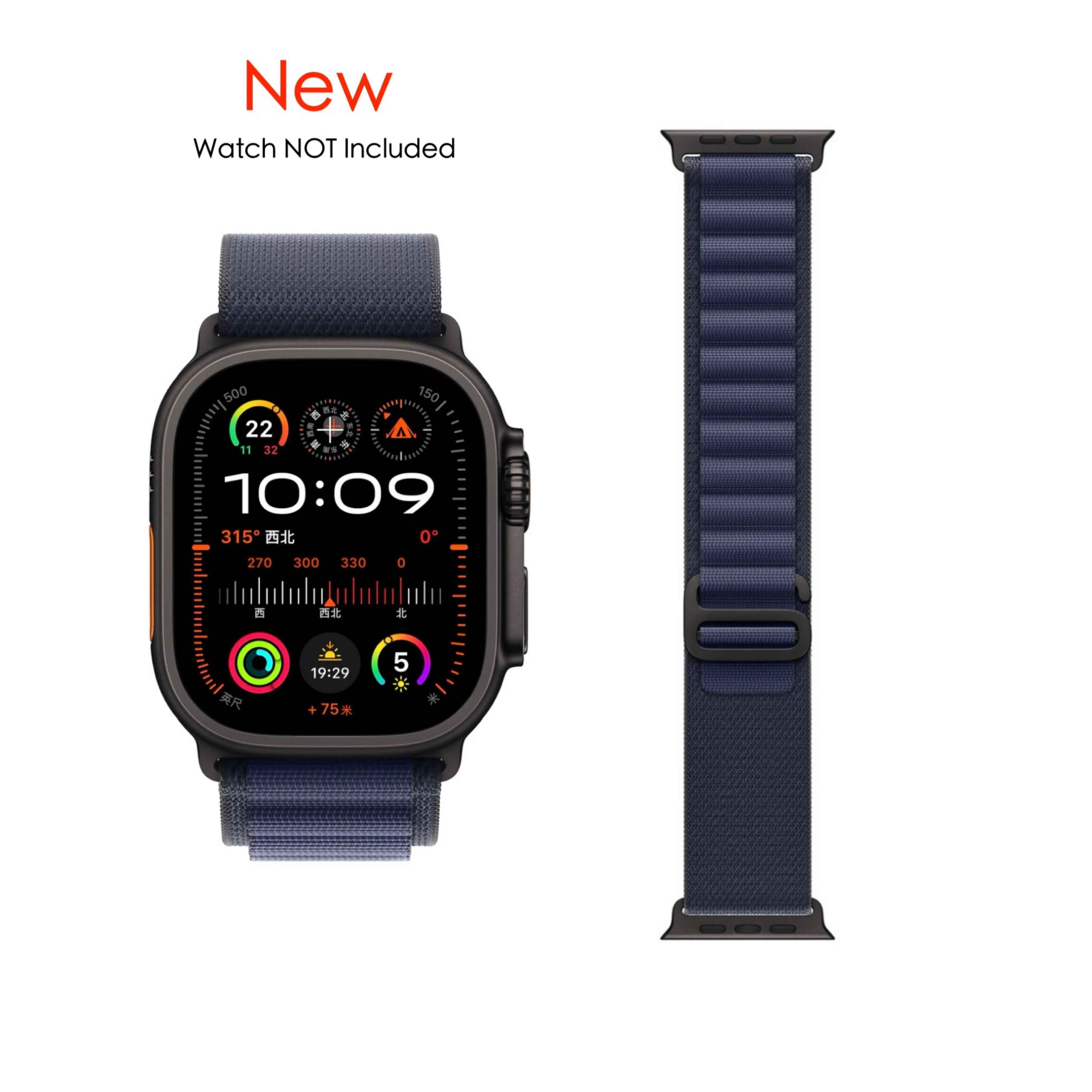 Nylon Strap Compatible with Apple Watch Ultra Band 49mm 46mm 45mm 44mm 42mm for Men Women, Nylon Solo Loop Replacement Strap for Apple Watch Ultra 2/U