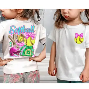 Youth and Adult Softball Youth Tee, Outdoors Shirt, Family Trip, Unisex Classic Fit 100% Cotton Comfortable Casual Tee, baseball team gifts, Drippy baseball Outfit