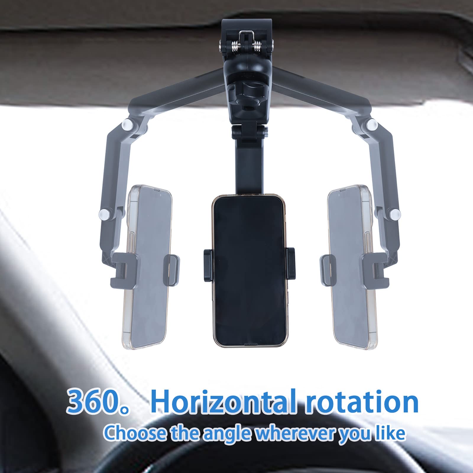 2026 Good Quality New 1080° Multi-function Sun Visor Universal 360 Degree Rotating Phone Holder Suitable for Any Scene Car Holder -Rotatable and Retractable