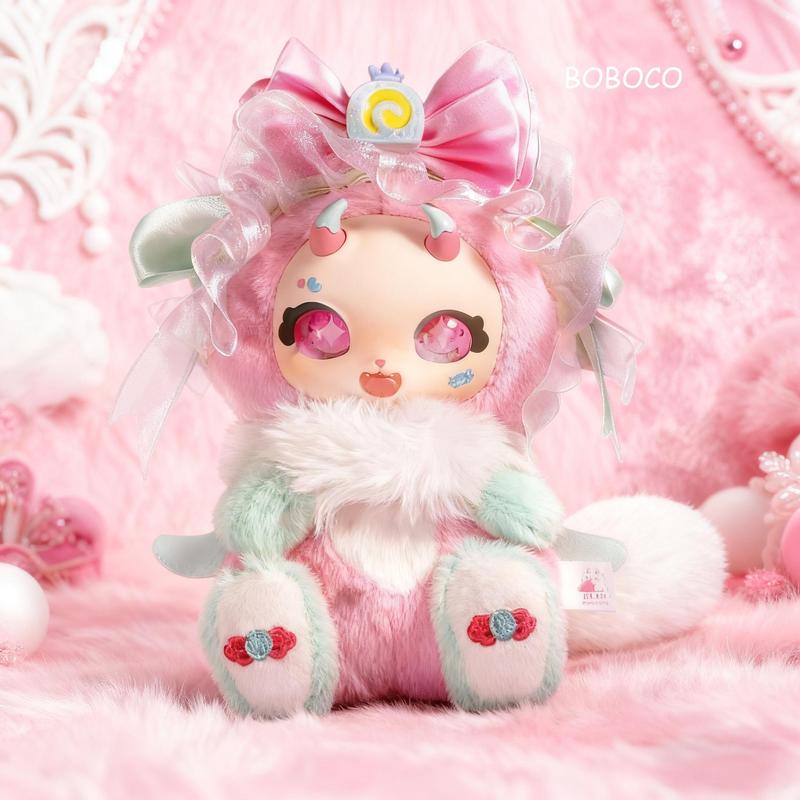 BoBoCo V1-Cute Fluffy Plush Toy. plush blind  box.  Glue Face Plush Toy. Sweet Plush doll. .Unique Design for Collectors and Fans of the Series Blindbags Random Surprise Set