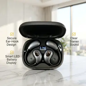 Fluffdrip OWS-Fits 03 Open Ear Headphones | Ultra-Comfort ClearCall Wireless Earbuds for All-Day Wear tiktokshopspringglowup