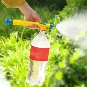 Multi-Purpose Hand Pump Sprayer with Adjustable Nozzle, High Pressure Manual Sprayer for Outdoor & Indoor Use, Portable Pressure Sprayer for Lawn, Garden (Yellow)