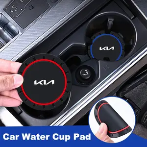 Silicone Car Coasters Water Cup Slot Non-Slip Mat Cup Pad For Kia Sportage Morning Ceed Picanto Rio ProCeed Niro Stonic Optima Forte KN Interior Accessories Car Accessory