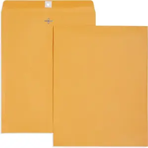 Clasp Manila Envelopes 11x14, 11.5 x 14.5-Inch, Brown Kraft, Gummed Seal, 100 Large 11x14 Envelopes for Mailing Photos and Documents, Manilla Color