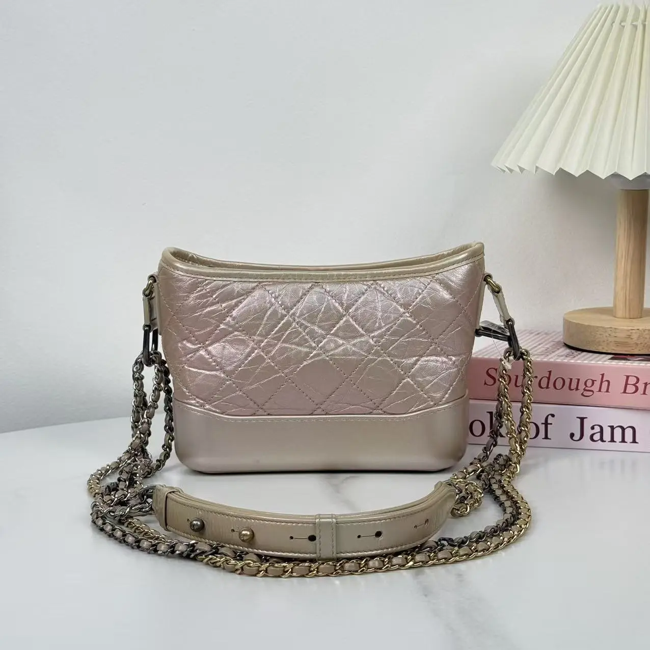 Pre-owned CHANEL Small Iridescent Gabrielle Hobo