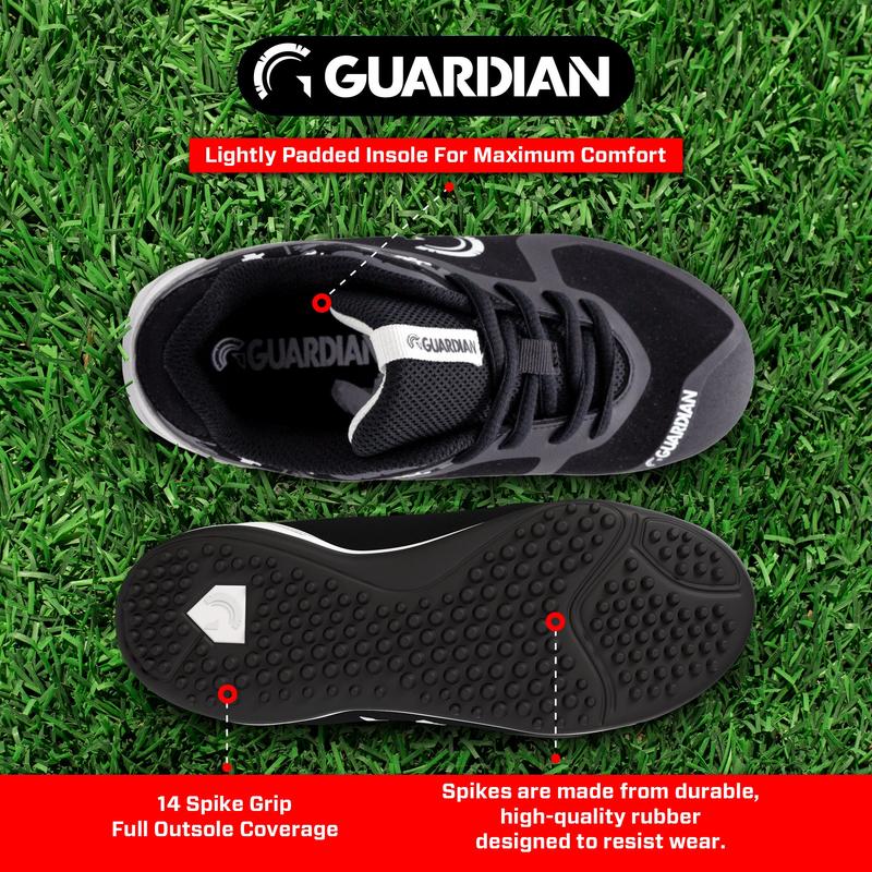 Blaze Youth Hi Top Rubber Molded Baseball and Softball Cleats (Black/Red/White)