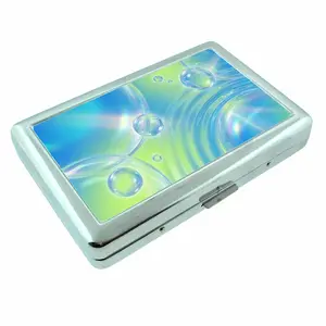 Liquid and Bubbles Metal Case Wallet
