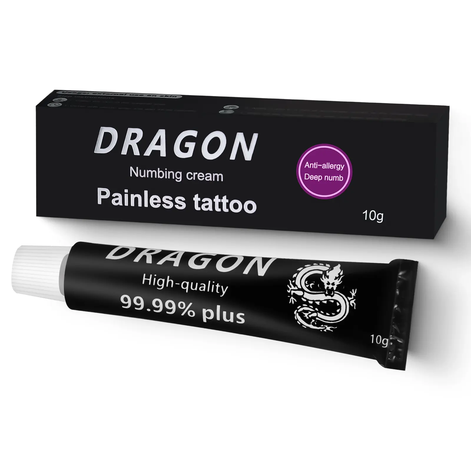 Dragon 99% Tattoo Numbing Cream – No Pain Tattoo Cream, Fast Acting Deep Numb in Minutes, Long Lasting Up to 6 Hours for Piercing, Waxing & Sensitive Areas