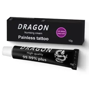 Dragon 99% Tattoo Numbing Cream – No Pain Tattoo Cream, Fast Acting Deep Numb in Minutes, Long Lasting Up to 6 Hours for Piercing, Waxing & Sensitive Areas