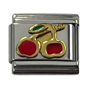 Italian Charm Link Cherries 9mm - Unisex