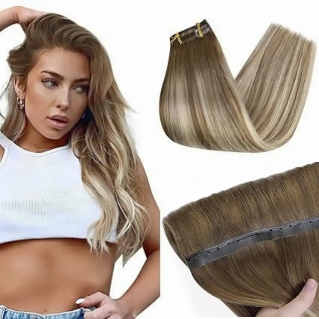 #6/60/6 Chestnut Brown Ombre Brown With Blonde