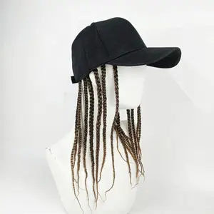 Baseball Cap Wig Hip Hop Hat Peaked Cap Daily Wear Wig Hair Dreadlocks Cap 35cm Synthetic Wig Braid Sun Visor Hats Lady Men