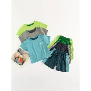 Boys 6-Piece Short Sleeve T-Shirt & Shorts Mystery Set Summer Activewear Outfits for Kids 4-7Y