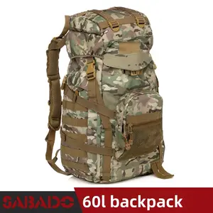 720D Sports and Outdoor Backpack, 60L Large-capacity Wilderness Survival Backpack, Camouflage Tactical Backpack