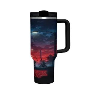 Stranger Things 40oz Insulated Stainless Steel Travel Mug - Iconic TV Show Design, Leak-Proof Thermal Drinkware| Perfect Christmas Gift for Fans