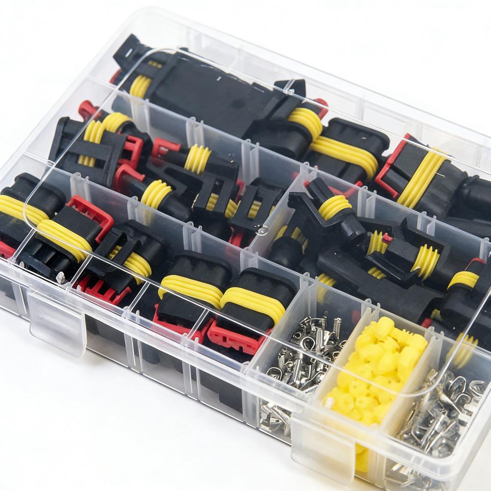 352pcs car electrical connector terminals car cable plug 1-4 pin assortment, no battery