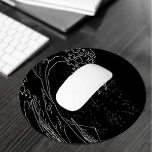 Japanese Waves Sea Pattern Mouse Pad, Large Gaming Mouse Pad, Aesthetic Desktop Decoration Protective Pad, Multi-size Mousepad Suitable for Laptop, Desktop Computer Games, Desktop Accessory, Office Desk Accessories, Work Accessories