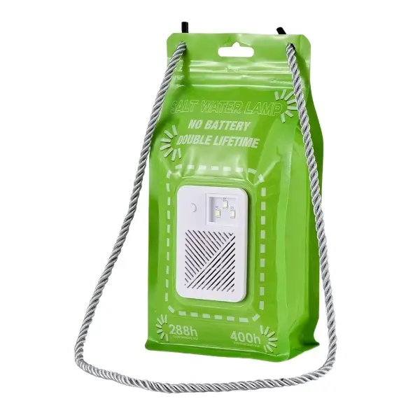 Compact Portable Emergency LED Light - Outdoor Lighting, Saltwater Power, Carry Strap, Eco-Friendly Hydraulic Design, No Batteries, 3 LEDs Output, 50LM Triple LEDs, Multiple Lighting Modes, 400h Runtime, Camping Fishing Blackout Ready, Bright Long-Lasting