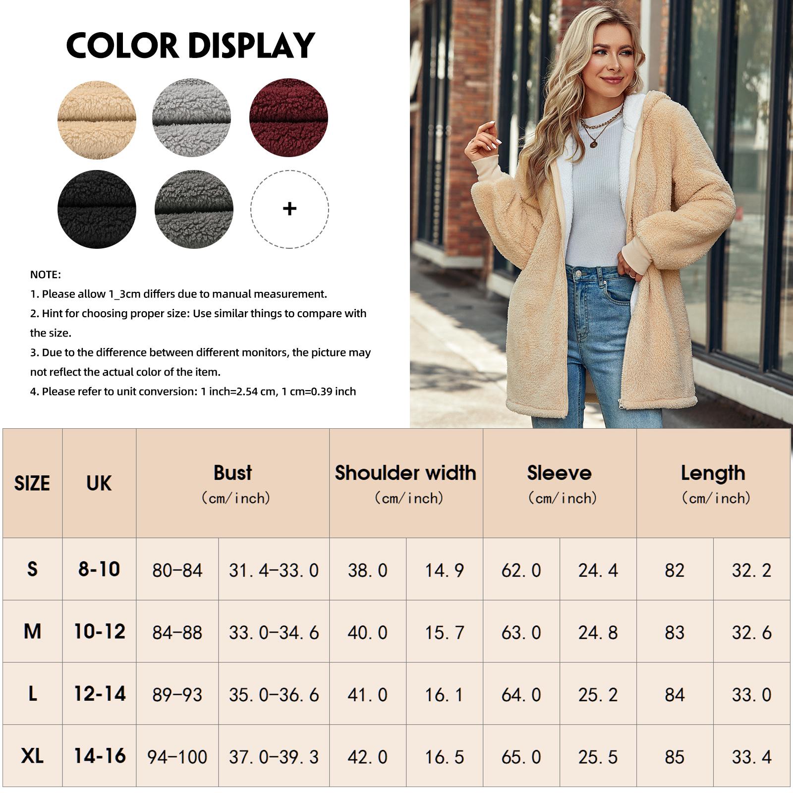 Women's Casual Full Zip Up Sherpa Lined Hoodie Sweatshirt Jacket Coat  Womenswear Tops FallFreshness #outdoorfun