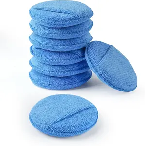Wax Applicator Pad (8 Pack), 5 Inch Microfiber Applicator Pad with Finger Pocket, Washable  Polishing Pads, Buffing Pads for  Cleaning, Polishing and Detailing