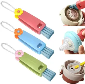 3-in-1 Cup Lid Gap Cleaning Brush Set, Multipurpose Bottle Cleaner for Small Openings, Crevice Brush for Cup Lids and Kitchen Use (3pcs)