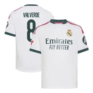 Unisex Real Madrid Valverde. #8 2026/27 LaLiga Home Replica Football Jersey - White G6, Professional Sports & Outdoor Top