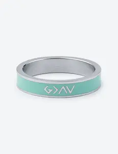 Mint Enamel Highs and Lows Ring