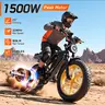 R9 Iron Adult Commuting Electric Bike - 750W-1500W Motor, 20"x4.0 Anti-Skid Fat Tires, 7-Speed, LCD Display, Front Suspension, 48V Battery Options, 7.5-Hour Charge, 120 mi Max Range, 87.74 lbs, 350 lb+ Capacity, Park Cycling Use, After-Sales Service,outdo
