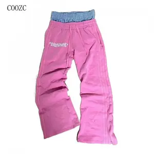 High Street hip hop straight-leg pants for men and women, Y2K Harajuku vintage striped print, oversized casual trousers, menswear trousers, streetwear, pocket