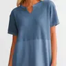 Shewin Women's Waffle Knit Beach Tee - Casual V-Neck Short Sleeve Loose Polyester Clothing Top, Essential Knitwear for Beach, Dating Outfits,sohochic