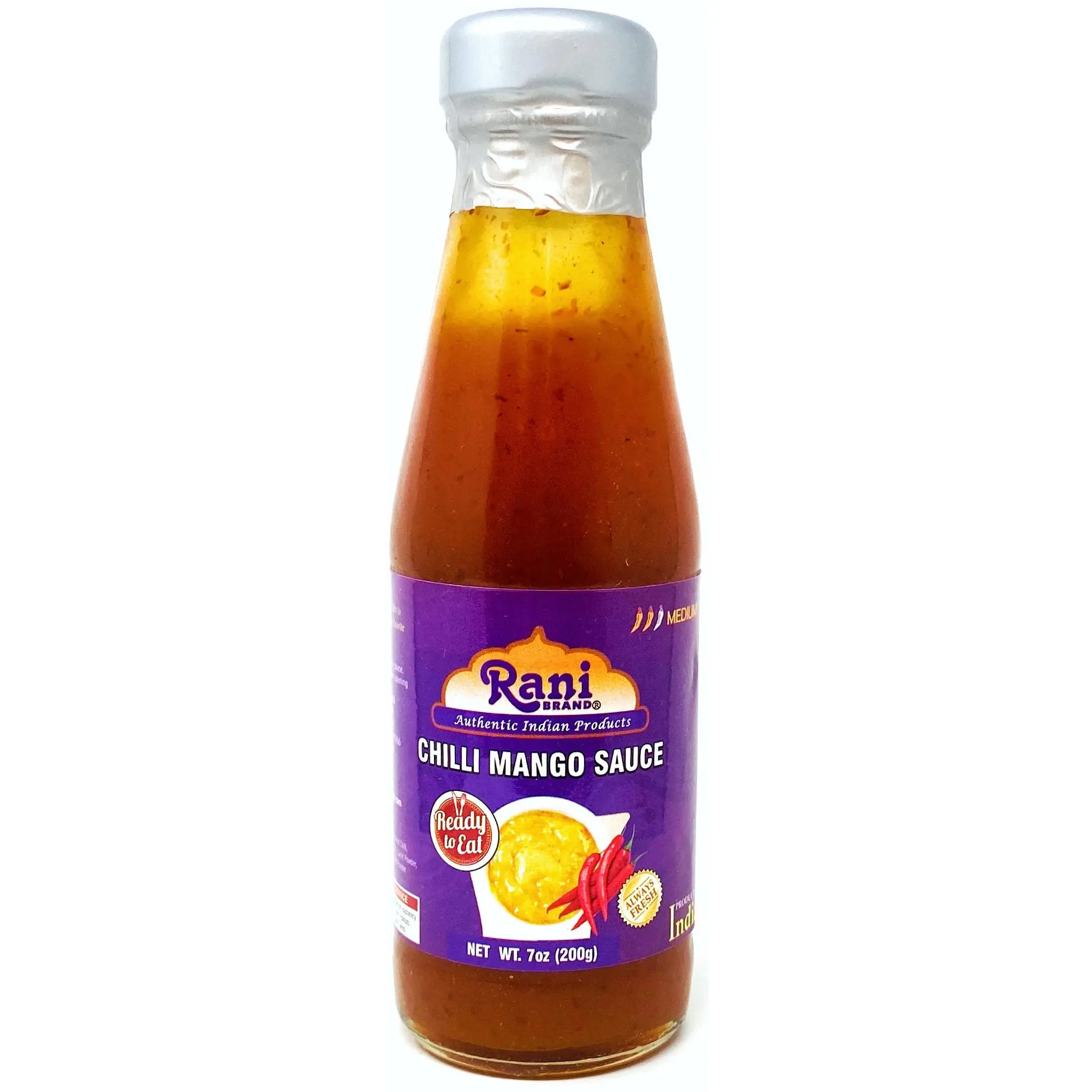 Rani Chilli Mango Sauce (Sweet & Spicy Dipping Sauce) 7oz (200g) Glass Jar, Ready to eat, Vegan ~ Gluten Free | NON-GMO | Indian Origin